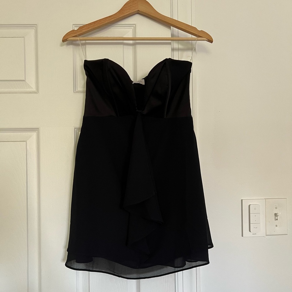 Size 4 Oh Polly Black Strapless Babydoll Dress